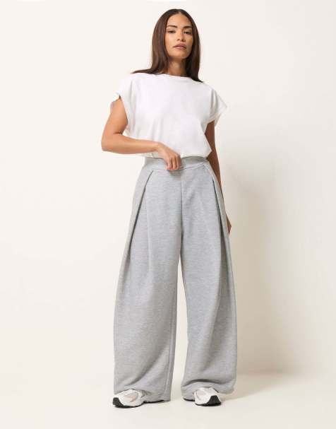 PixieGirl Petite pleated wrap trousers in grey