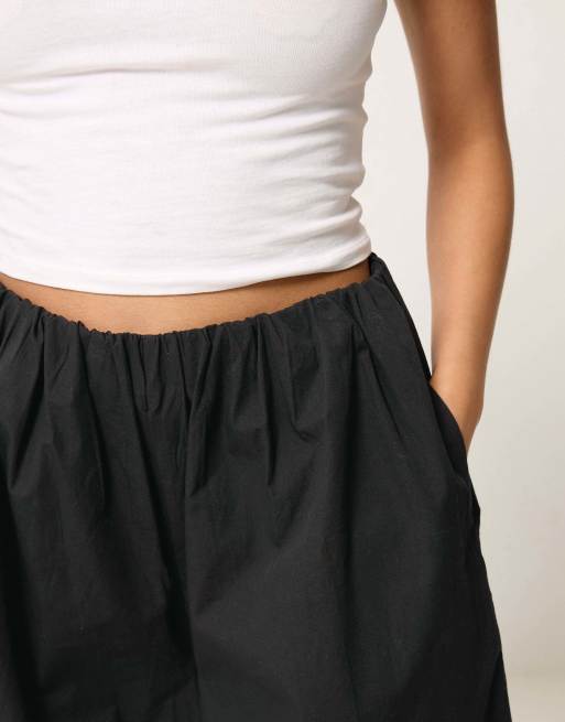 PixieGirl Petite poplin culottes in black, 4 of 4