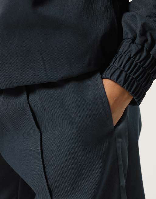 PixieGirl Petite side stripe wide leg trousers in blue, 4 of 4