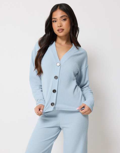 PixieGirl Petite textured cardigan in blue - view 1