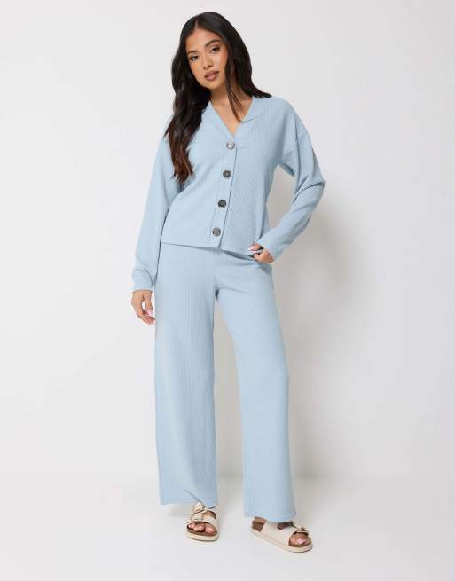 PixieGirl Petite textured cardigan in blue, 2 of 4