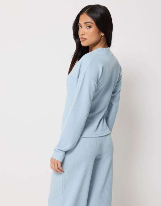 PixieGirl Petite textured cardigan in blue, 4 of 4