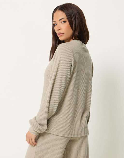 PixieGirl Petite textured cardigan in green, 4 of 4