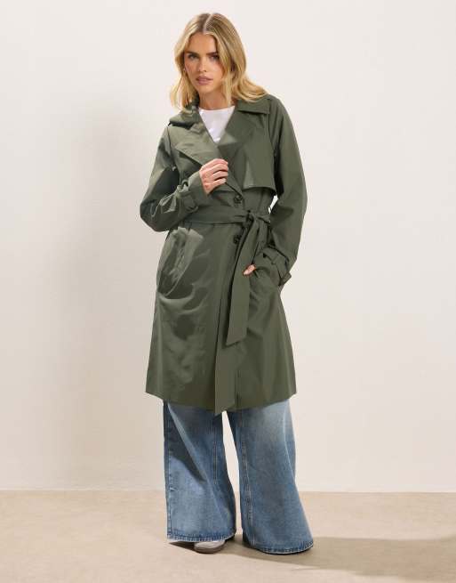 PixieGirl Petite trench coat in green, 2 of 4