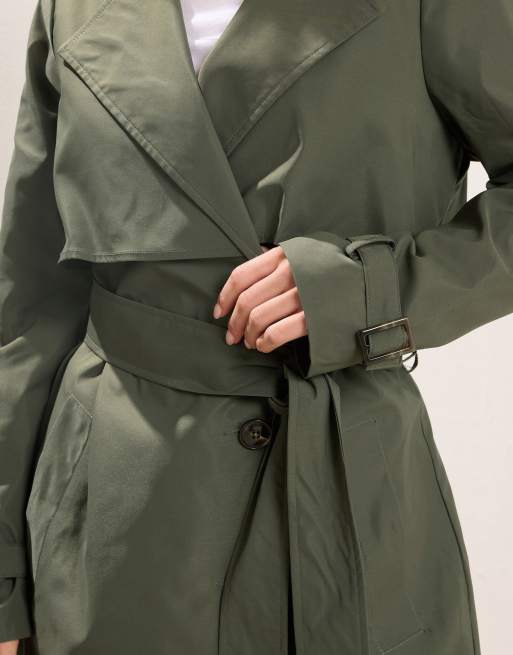PixieGirl Petite trench coat in green, 4 of 4