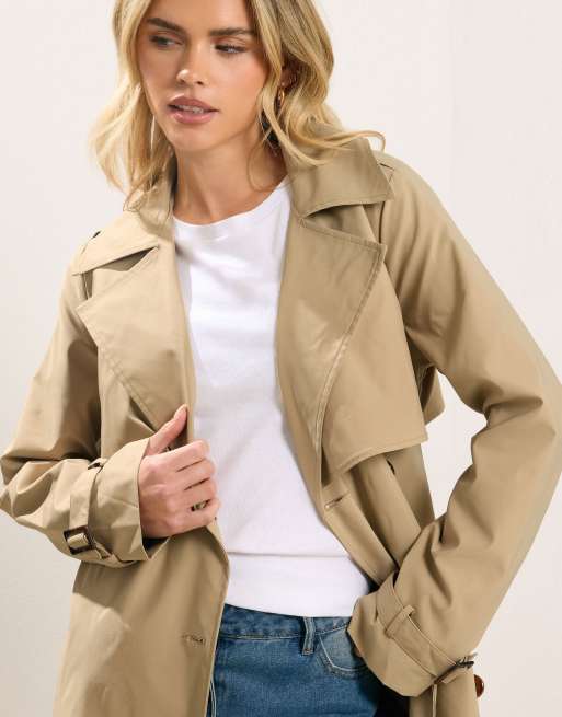 PixieGirl Petite trench coat in natural, 3 of 4