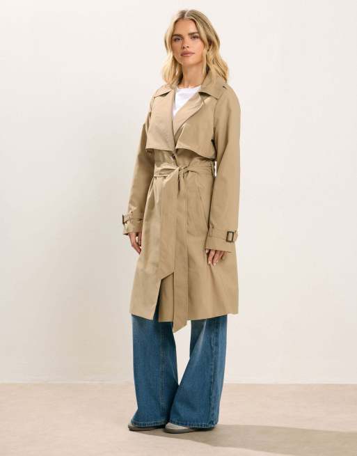 PixieGirl Petite trench coat in natural, 4 of 4