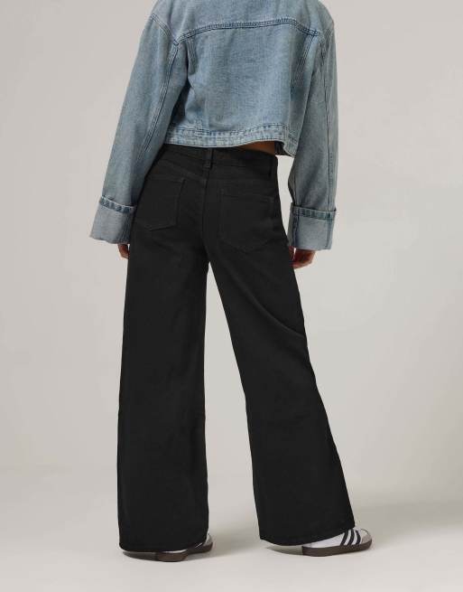 PixieGirl Petite wide leg jeans in black, 4 of 4