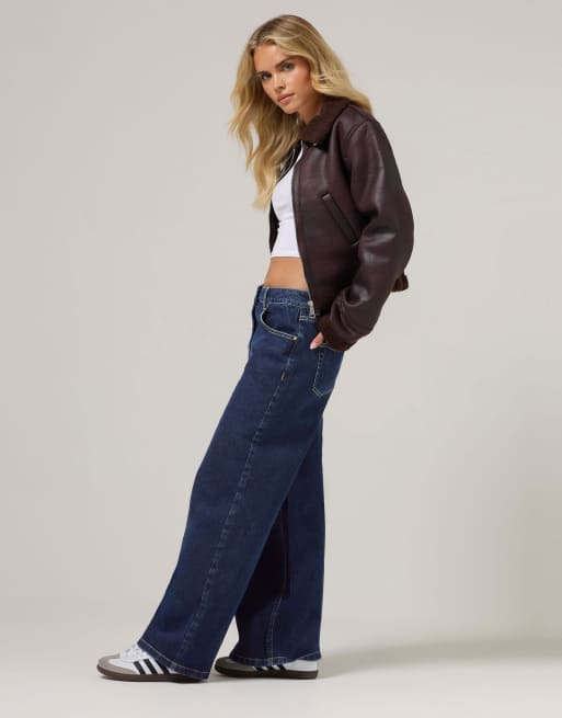 PixieGirl Petite wide leg jeans in blue, 2 of 4