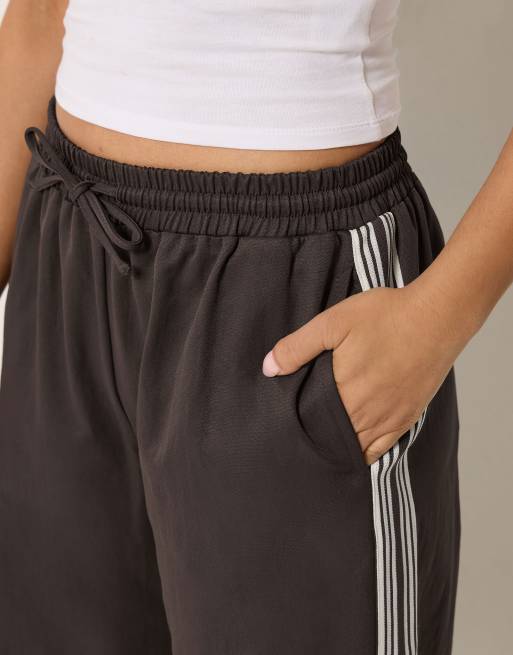 PixieGirl Petite wide leg joggers in brown, 4 of 4