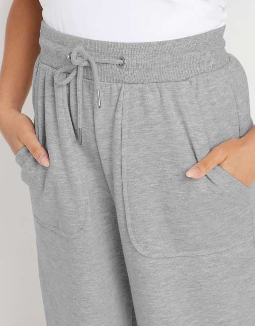 PixieGirl Petite wide leg joggers in grey, 3 of 4