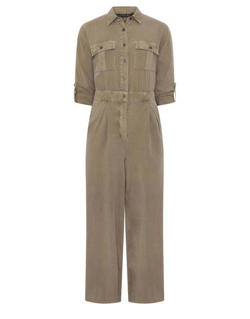 PixieGirl Petite wide leg jumpsuit in natural, 4 of 4
