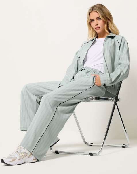 PixieGirl Petite wide leg trousers in blue