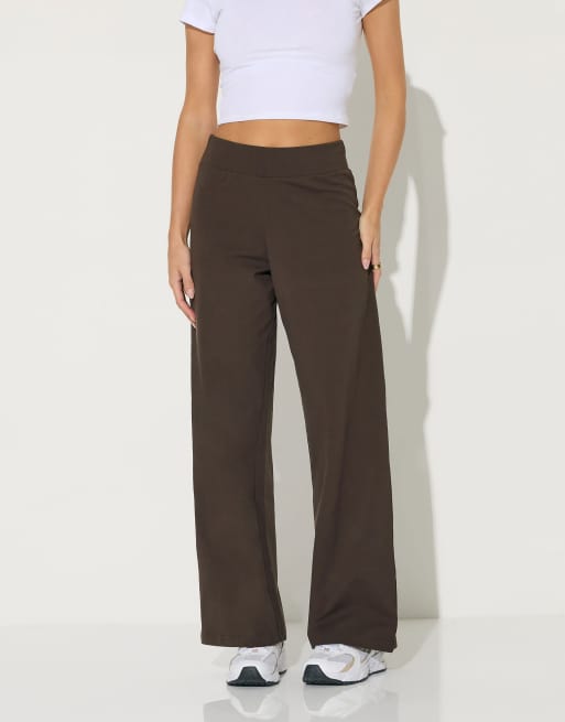 PixieGirl Petite wide leg yoga pants in brown, 2 of 4