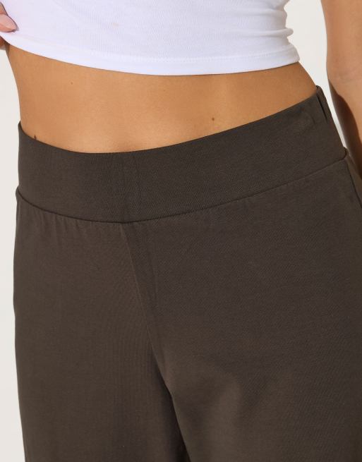 PixieGirl Petite wide leg yoga pants in brown, 4 of 4
