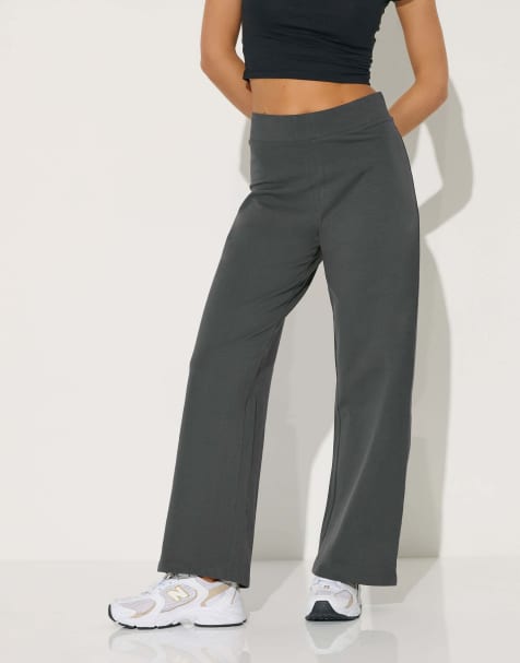 PixieGirl Petite wide leg yoga pants in grey - view 1