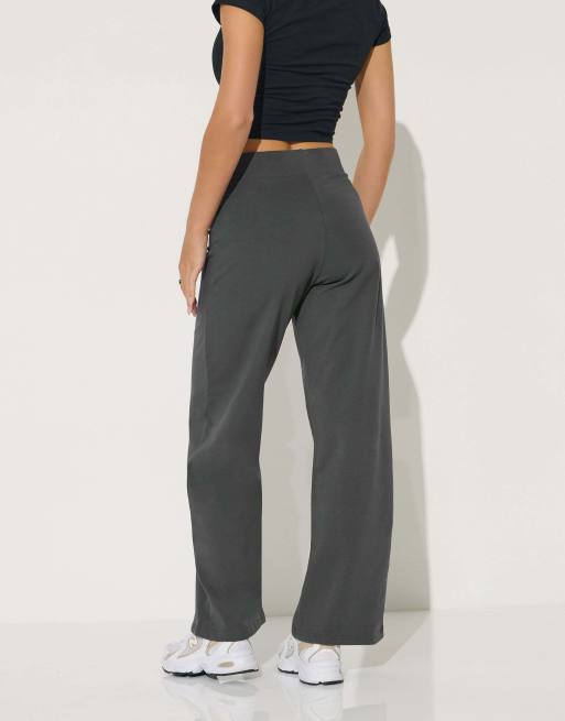 PixieGirl Petite wide leg yoga pants in grey, 2 of 4