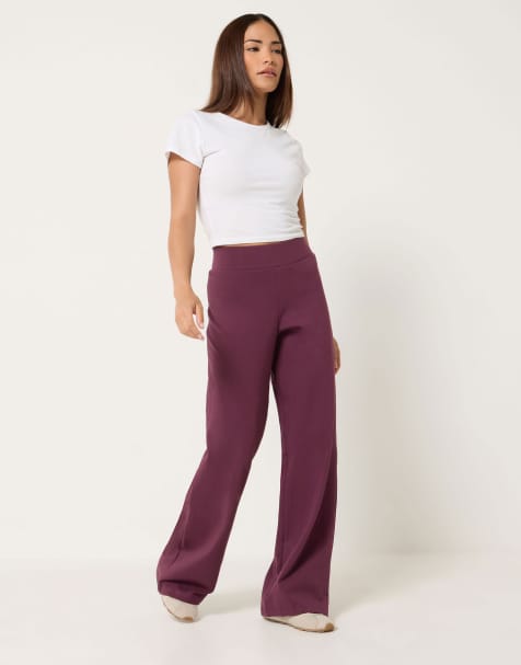 PixieGirl Petite wide leg yoga pants in red - view 1