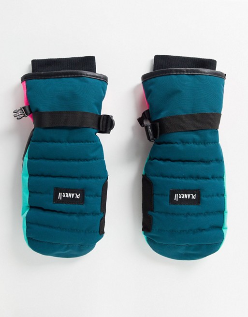 Planks Bro-down Insulated mitten in blue