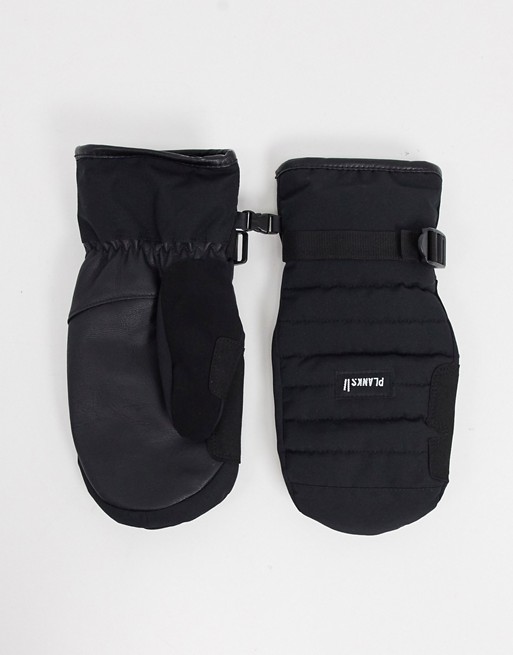 Planks Bro-down insulated mitts in black