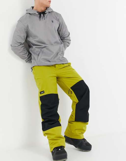 Planks Easy Rider ski trousers in yellow