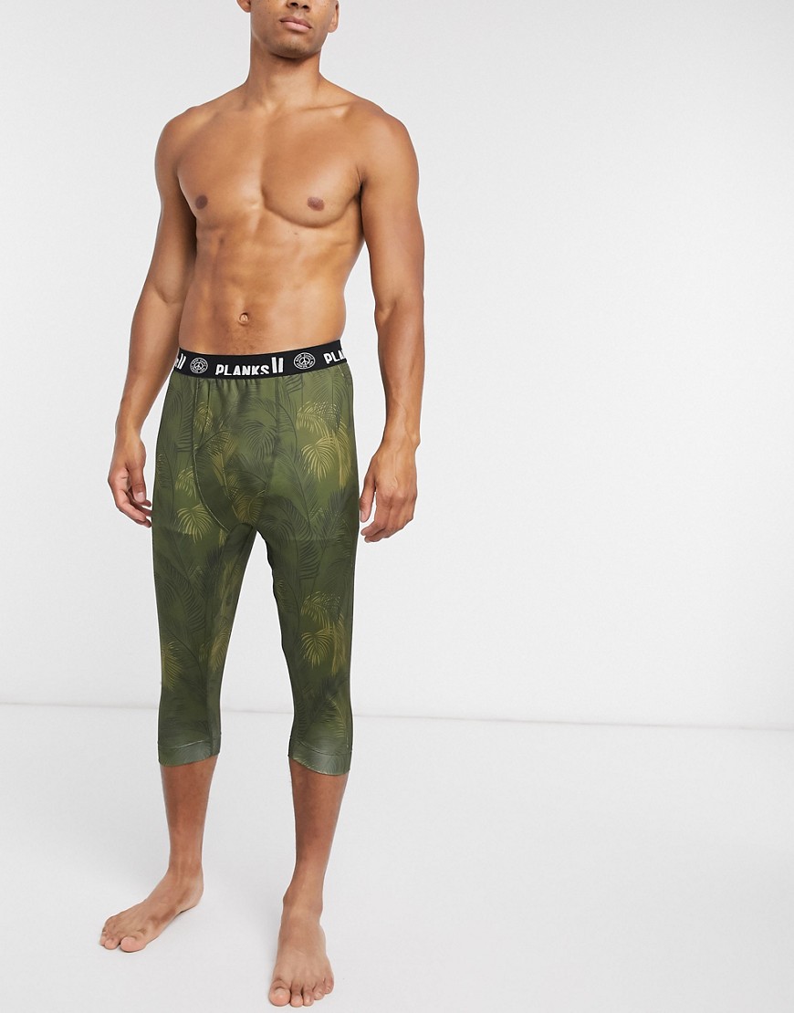 Planks - Fall-Line - Basislag - 3/4-lange bukser med jungleprint-Multifarvet