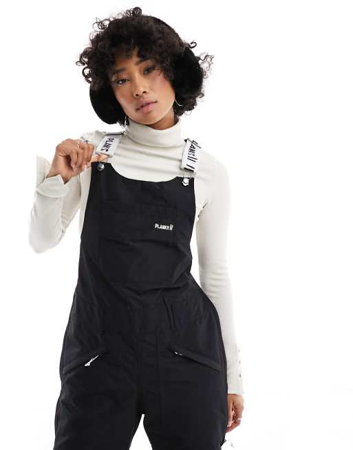 Planks Fun-garees ski bib pants in black