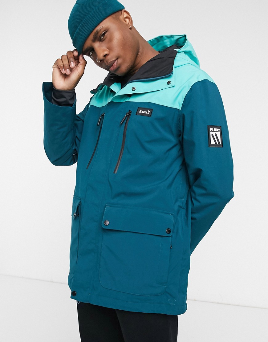 Planks Good Times insulated jacket in ocean blue