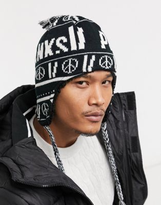 Planks Hang-Time chullo beanie in black