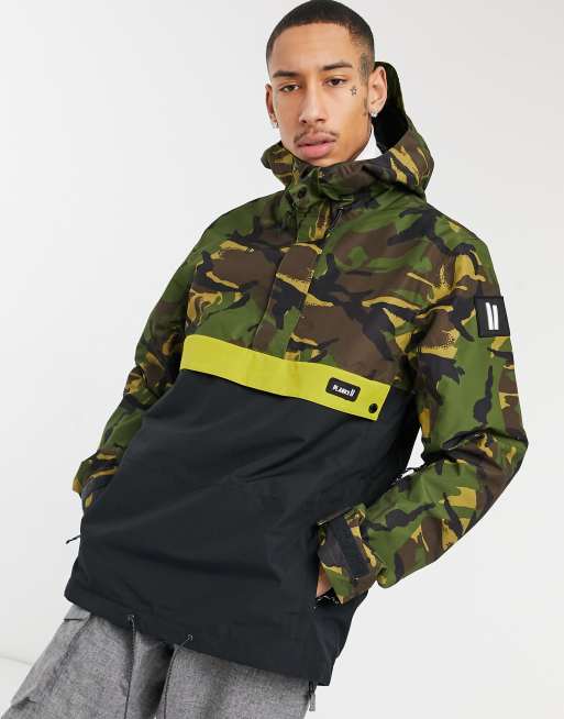 Planks Happy Days anorak ski jacket in camo | ASOS