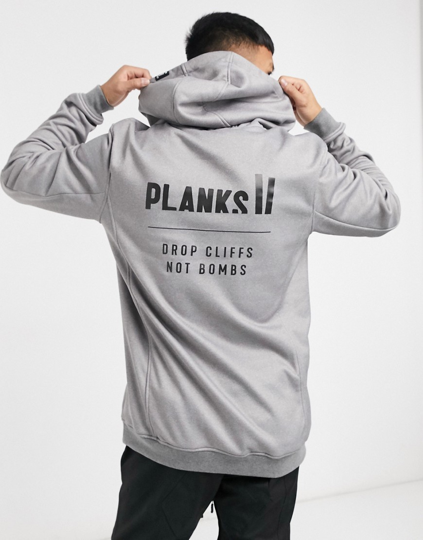 Planks - Park 'n Ride - Skisports-hættetrøje i grå
