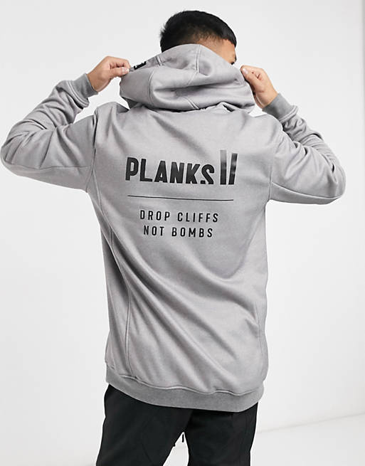 Forstyrret øjeblikkelig ribben Planks - Park 'n Ride - Skisports-hættetrøje i grå | ASOS