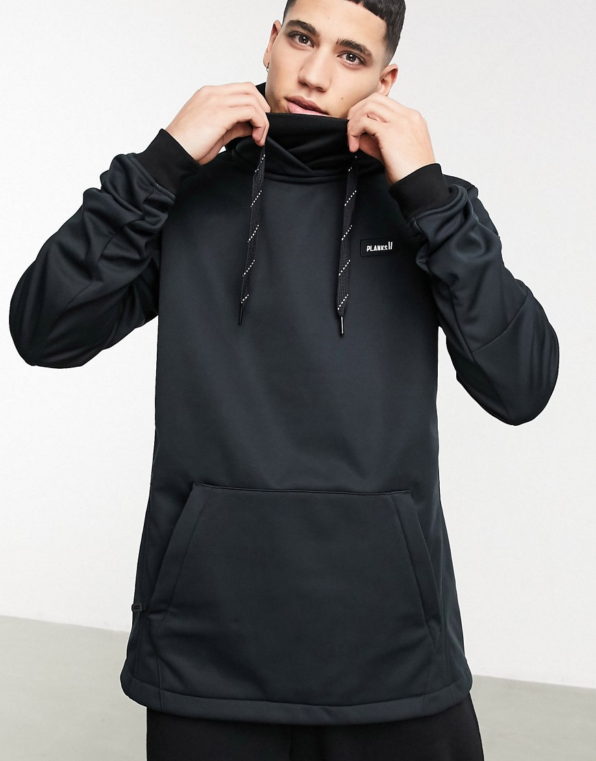Planks Parkside Soft Shell riding hoodie in black
