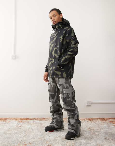 Planks Parkside Soft Shell Riding Ski Hoodie in Brush Khaki - KHAKI - view 1