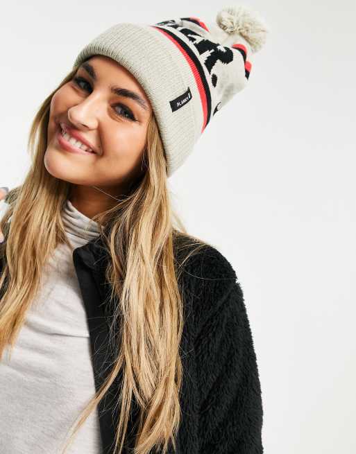 Planks - Skier - Beanie met pompon in grijs