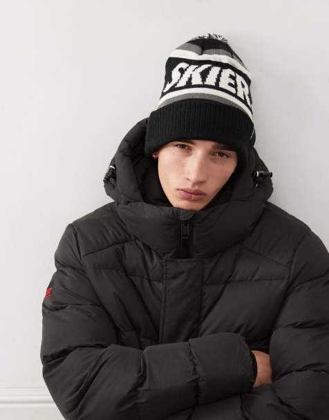 Planks Skier Bobble Beanie in Black - view 1