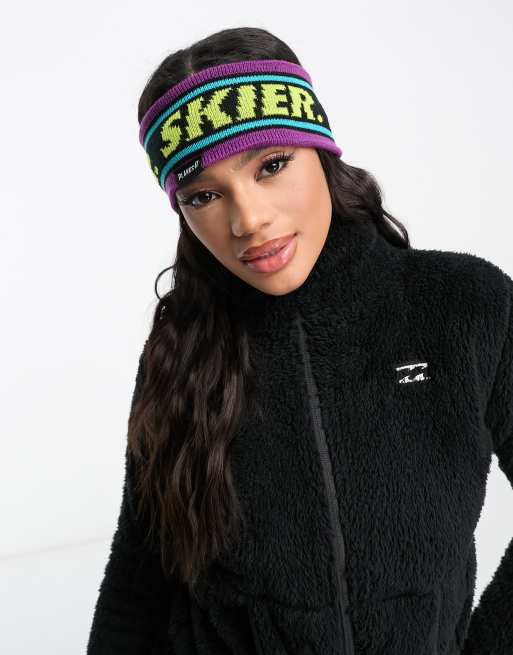 Planks Skier Headband in navy and yellow | ASOS