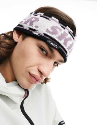 Planks Planks Skier unisex headband in grey and purple