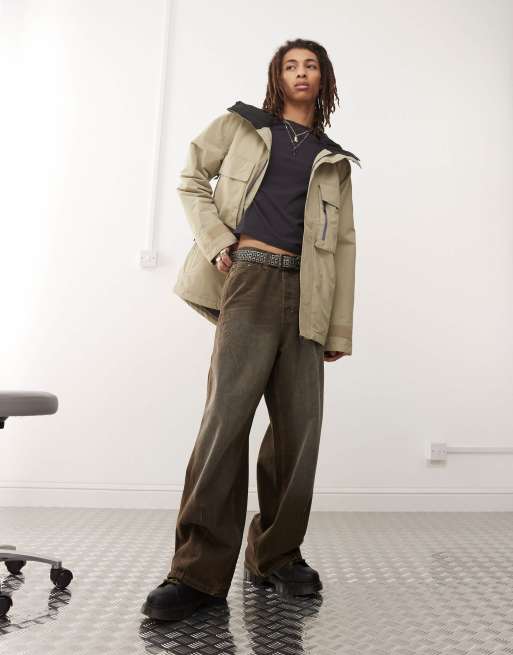 Planks Slide Away Ski Jacket in Khaki - KHAKI