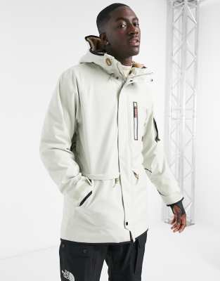 Planks The People's ski parka jacket in grey-White