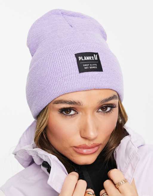 Planks Turn It Up beanie in lilac | ASOS