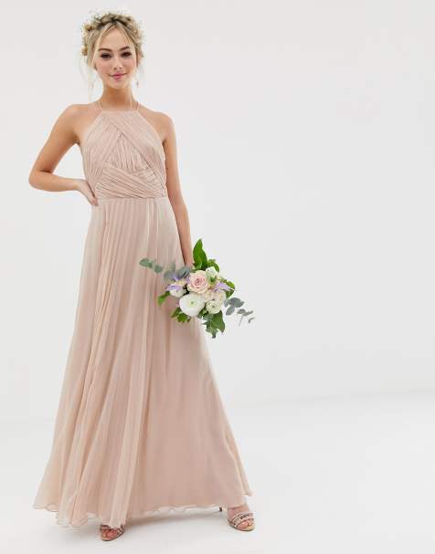 Платье макси со сборками на лифе ASOS DESIGN Bridesmaid