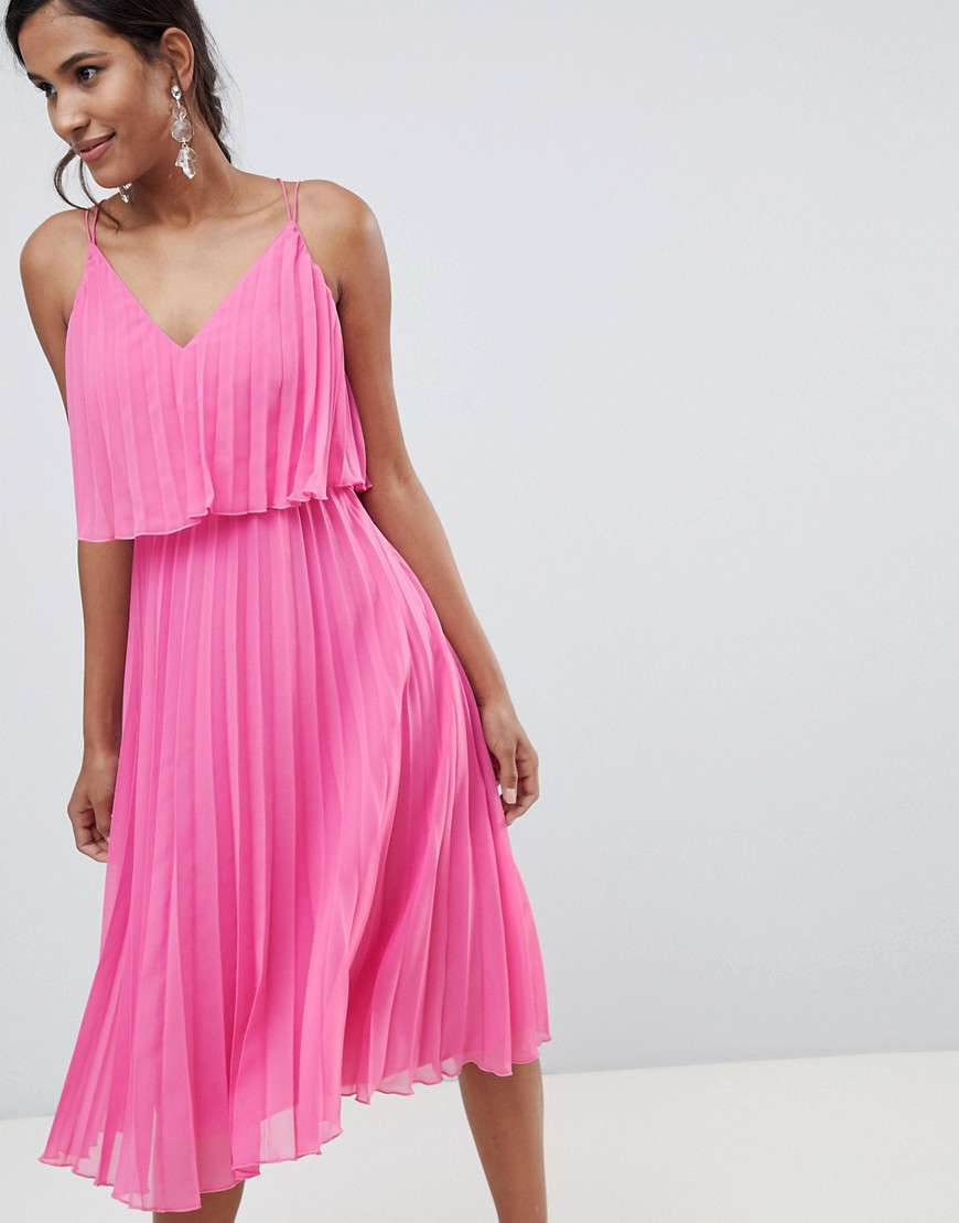 фото Платье миди с кроп-топ asos design-розовый