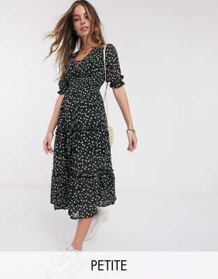 deep plunge midi dress