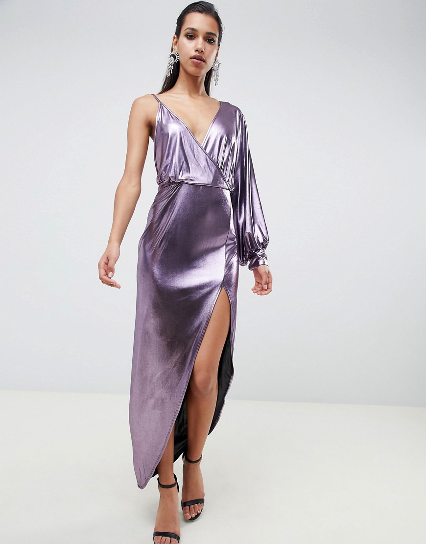 фото Платье миди в стиле 70-х asos design-фиолетовый