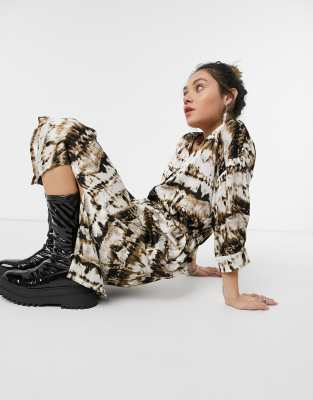 Платье миди в стиле oversized с цифровым принтом Kaffe-Мульти