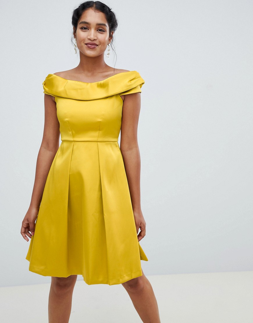 фото Платье с открытыми плечами closet london-желтый
