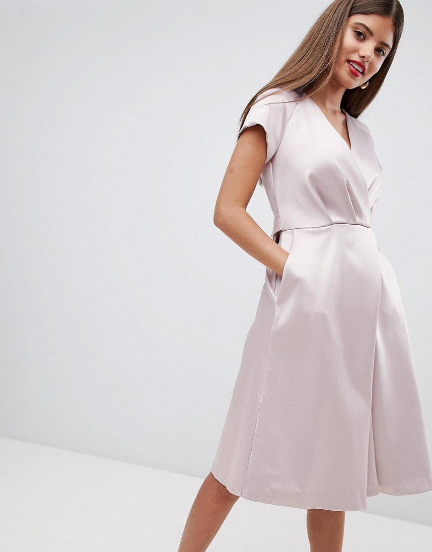 фото Платье с поясом closet london-розовый