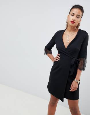 ASOS Design черное кружевное платье