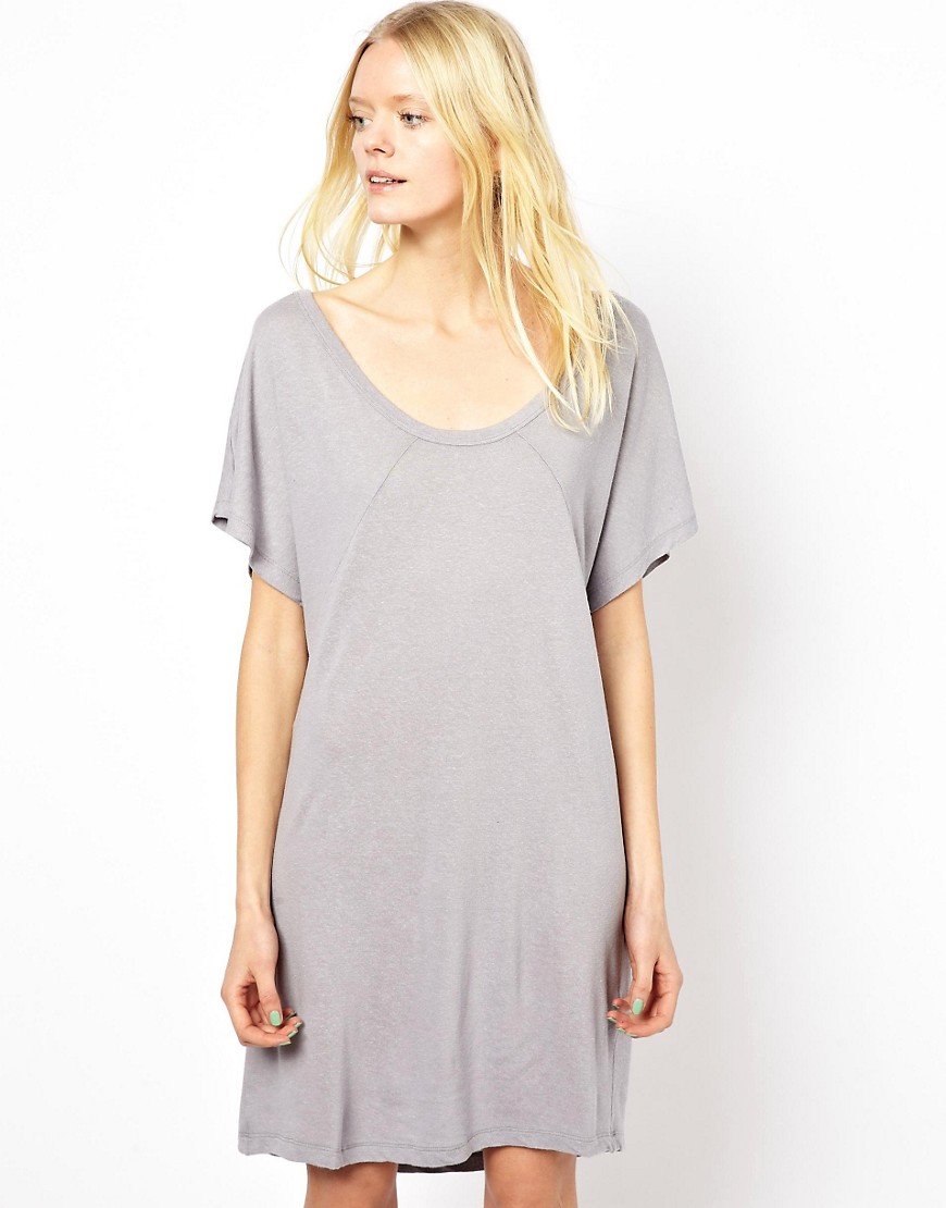 фото Платье‑футболка с элементами драпировки see by chloe-серый